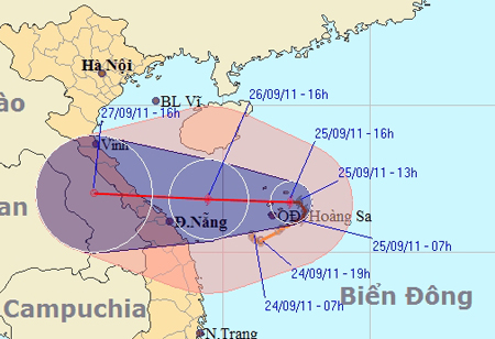   Bão số 4 ảnh hưởng trực tiếp Hà Tĩnh đến Quảng Nam